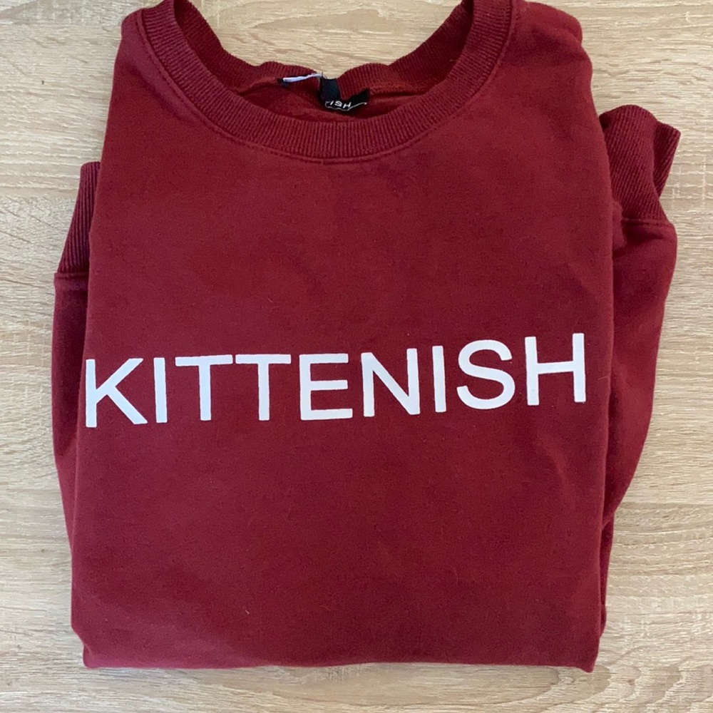 Maroon JJD Kittenish Crewneck